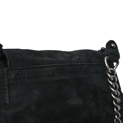 Chanel Bullskin Suede Small Highlander Messenger Flap Black 11 of 11