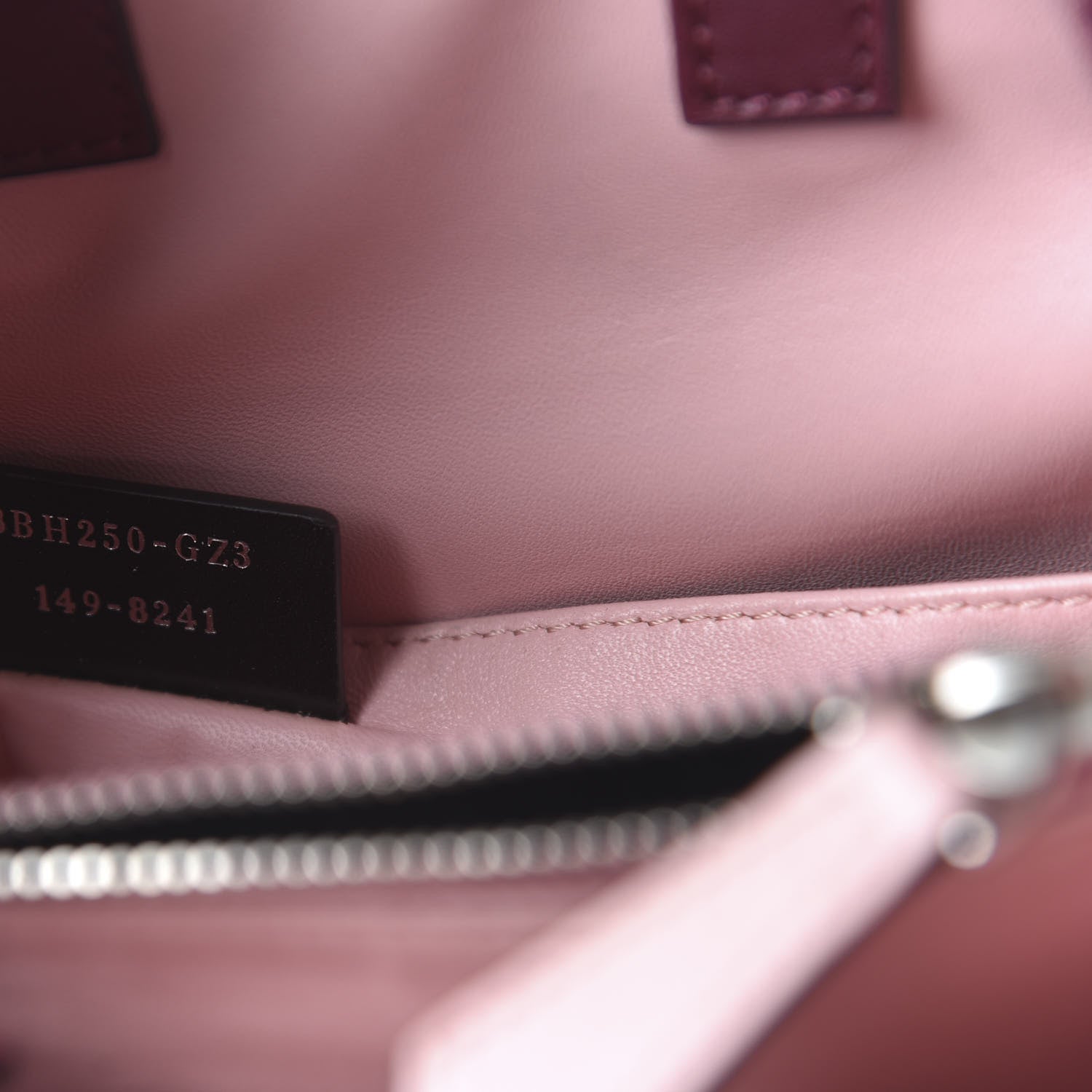 Fendi Vitello Dolce Marmol Regular 2Jours Tote Bordeaux 9 of 10