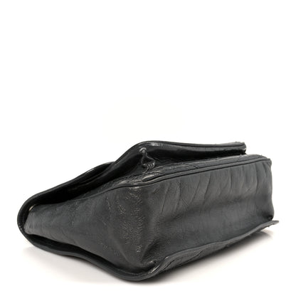 Saint Laurent Crinkled Calfskin Matelasse Monogram Medium Niki Chain Satchel Fog 4 of 11