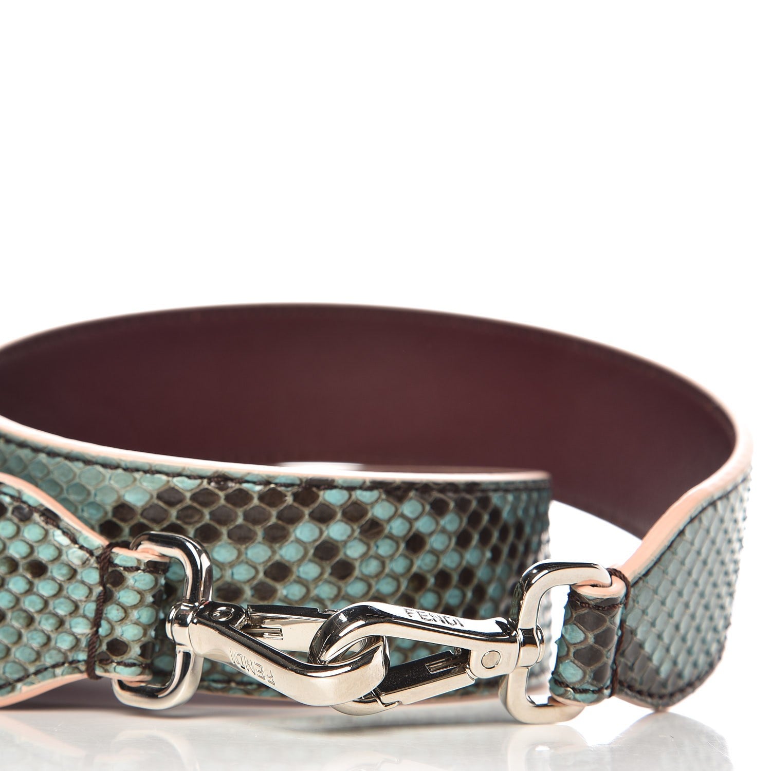 Fendi Python Vitello Dolce Strap You Menta 4 of 5
