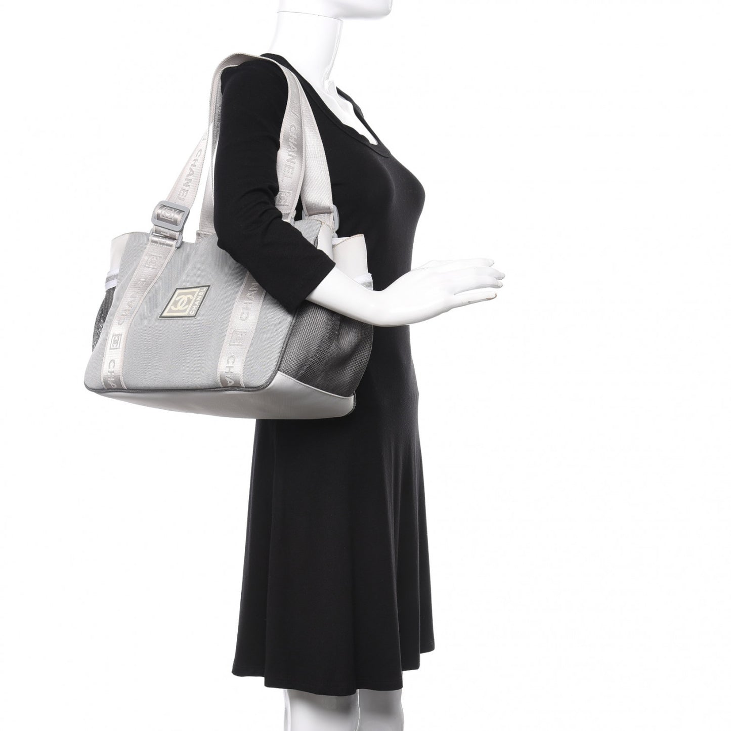 Nylon Sport Tote Grey