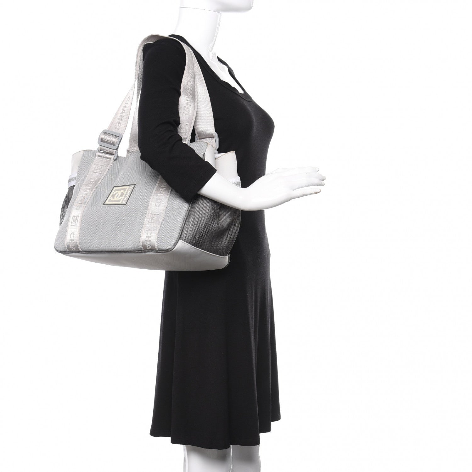 Chanel Nylon Sport Tote Grey 2 of 13