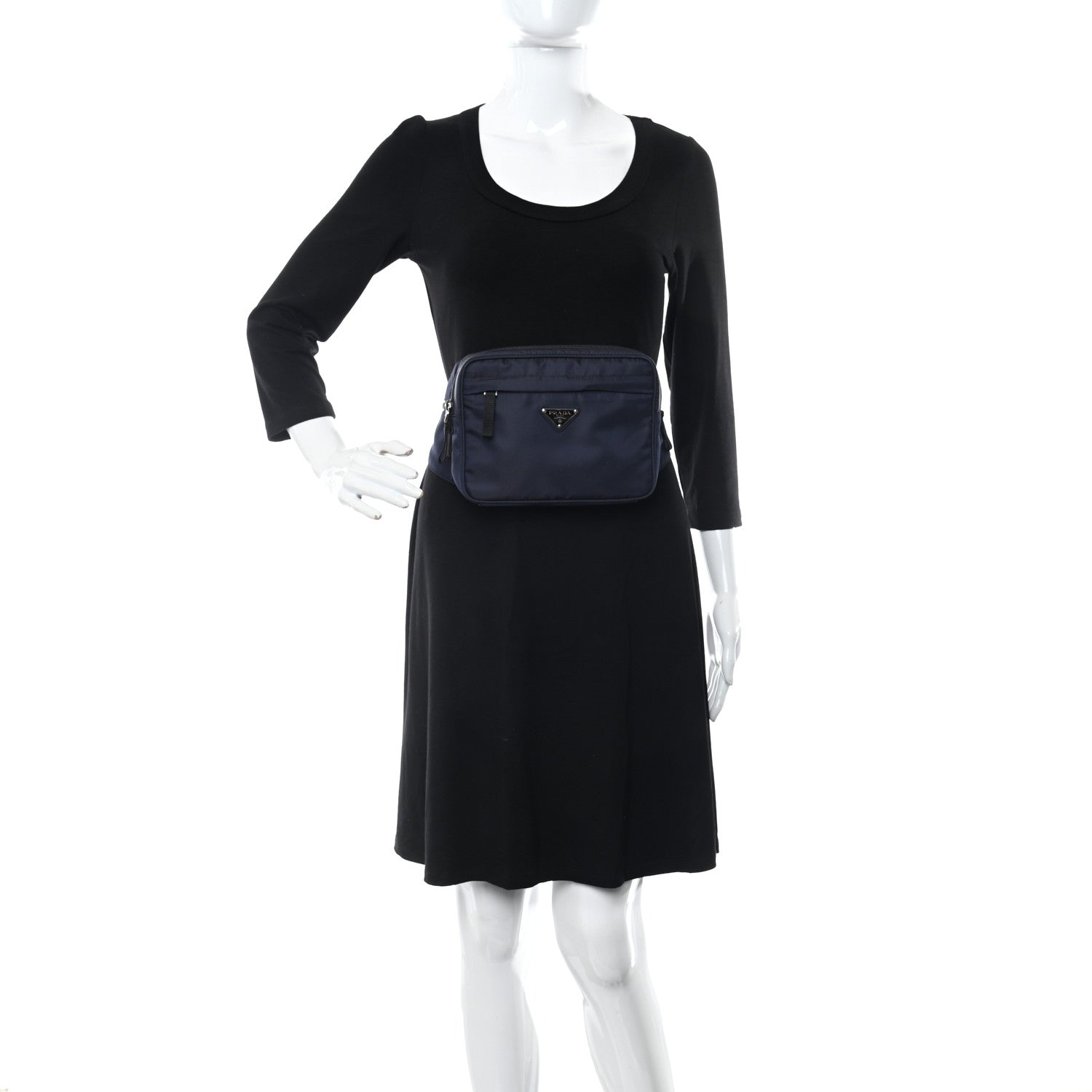 Prada Tessuto Montagna Nylon Belt Bag Blue 2 of 11