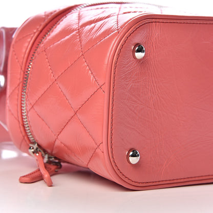 Chanel Crumpled Calfskin PVC Quilted Backpack Pink 10 of 12