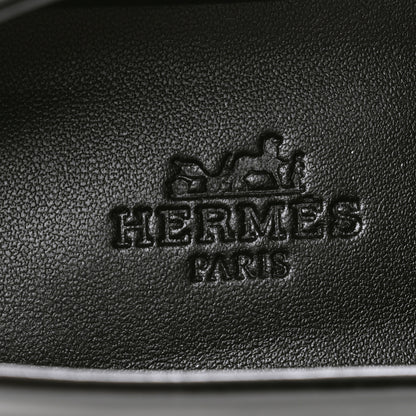 Hermes Glazed Calfskin Womens Faubourg Loafers 35 Black 6 of 9