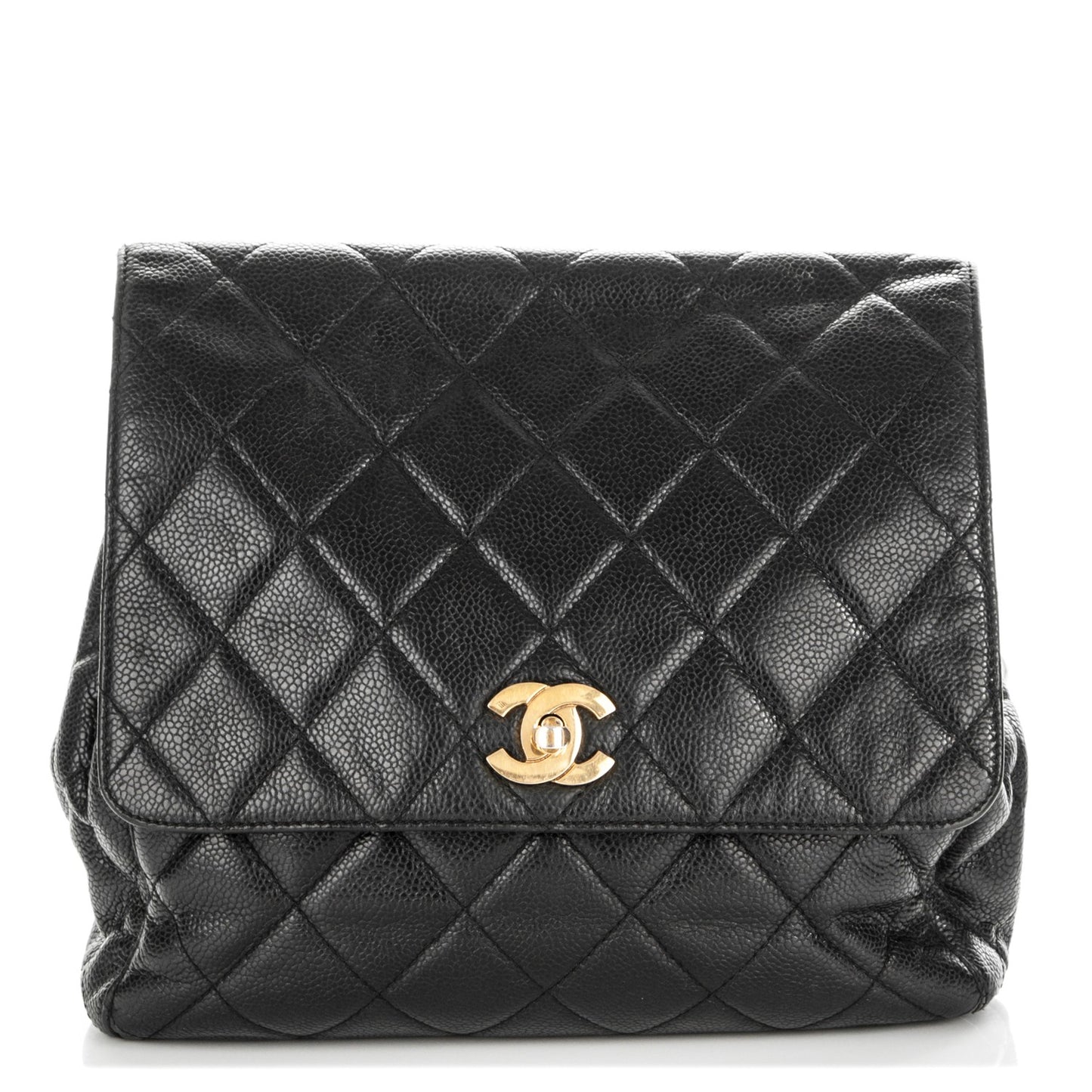 Caviar Quilted Backpack Black
