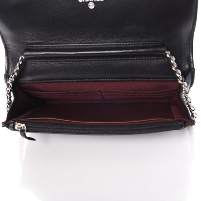 Chanel Lambskin Quilted Wallet On Chain WOC Black 6 of 9