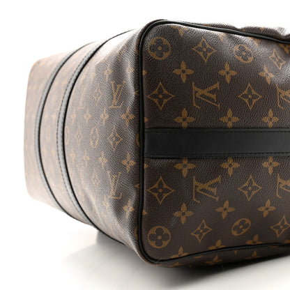 Louis Vuitton Monogram Macassar Keepall Bandouliere 45 10 of 12