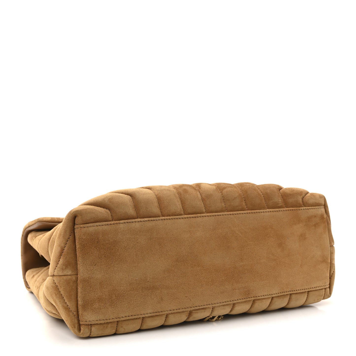 Suede Y Quilted Monogram Medium Loulou Chain Satchel Cinnamon
