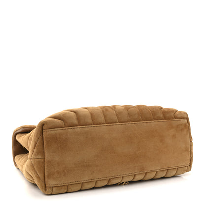 Saint Laurent Suede Y Quilted Monogram Medium Loulou Chain Satchel Cinnamon 4 of 9