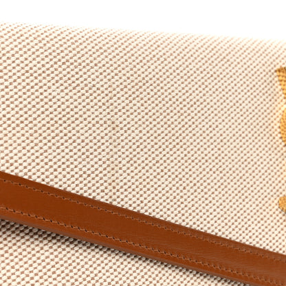 Saint Laurent Canvas Uptown Pouch Natural Beige Brick 7 of 8
