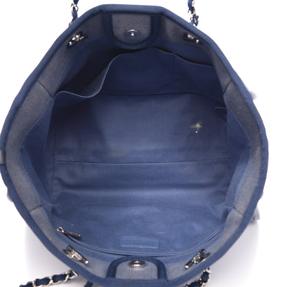 Chanel Canvas Small Deauville Tote Blue 5 of 14