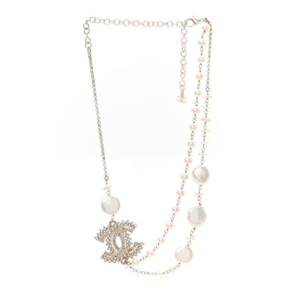 Chanel Pearl CC Double Strand Choker Necklace Gold Pearly White 3 of 4