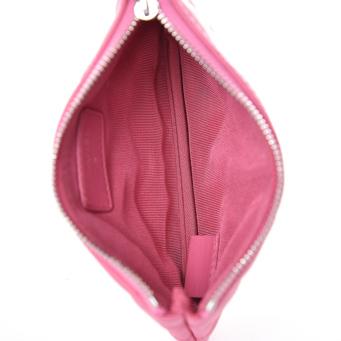 Lambskin Quilted Small Cosmetic Case Pink
