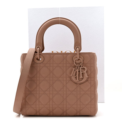 Christian Dior Ultra Matte Calfskin Cannage Medium Lady Dior Beige 11 of 11