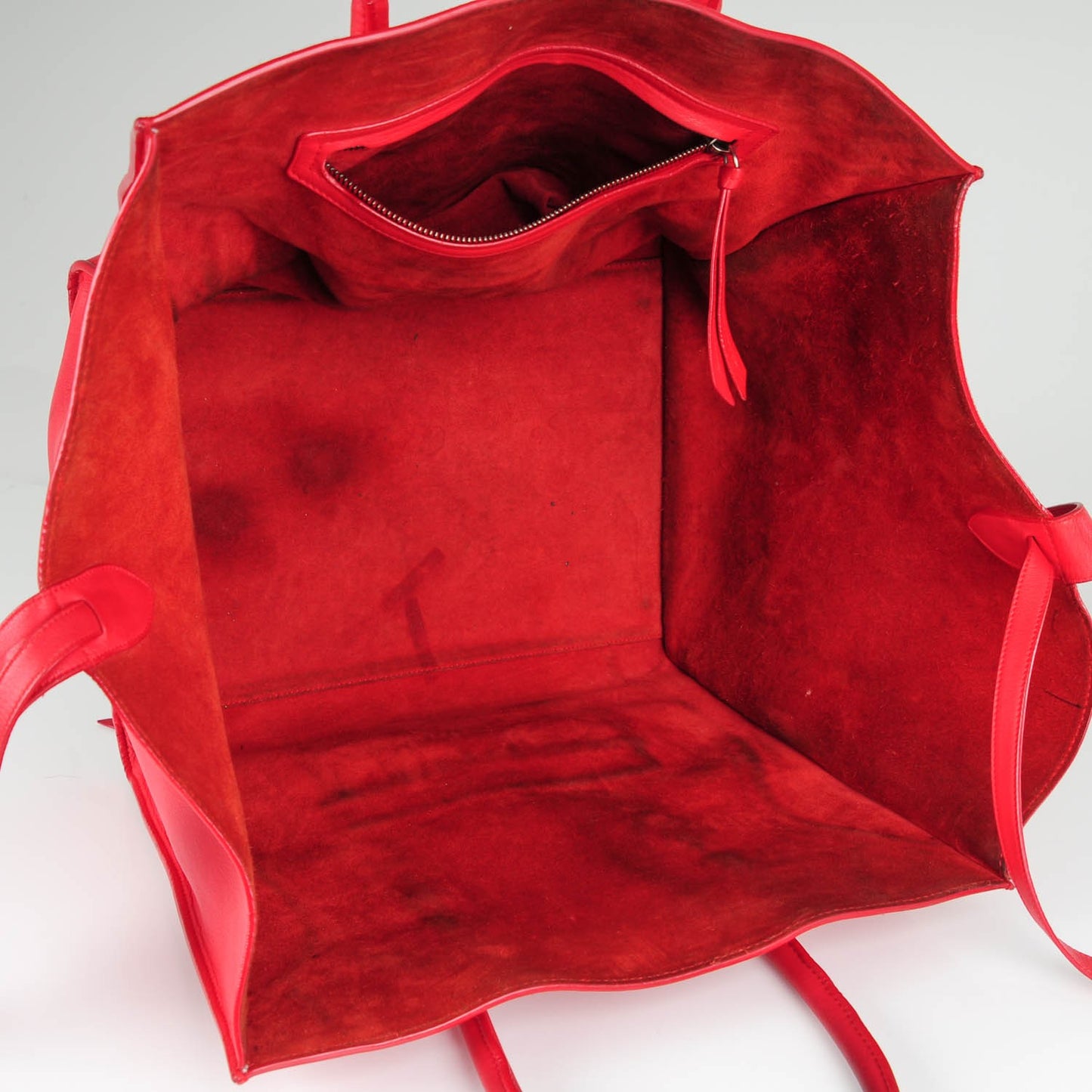 Supple Calfskin Large Phantom Luggage Coquelicot