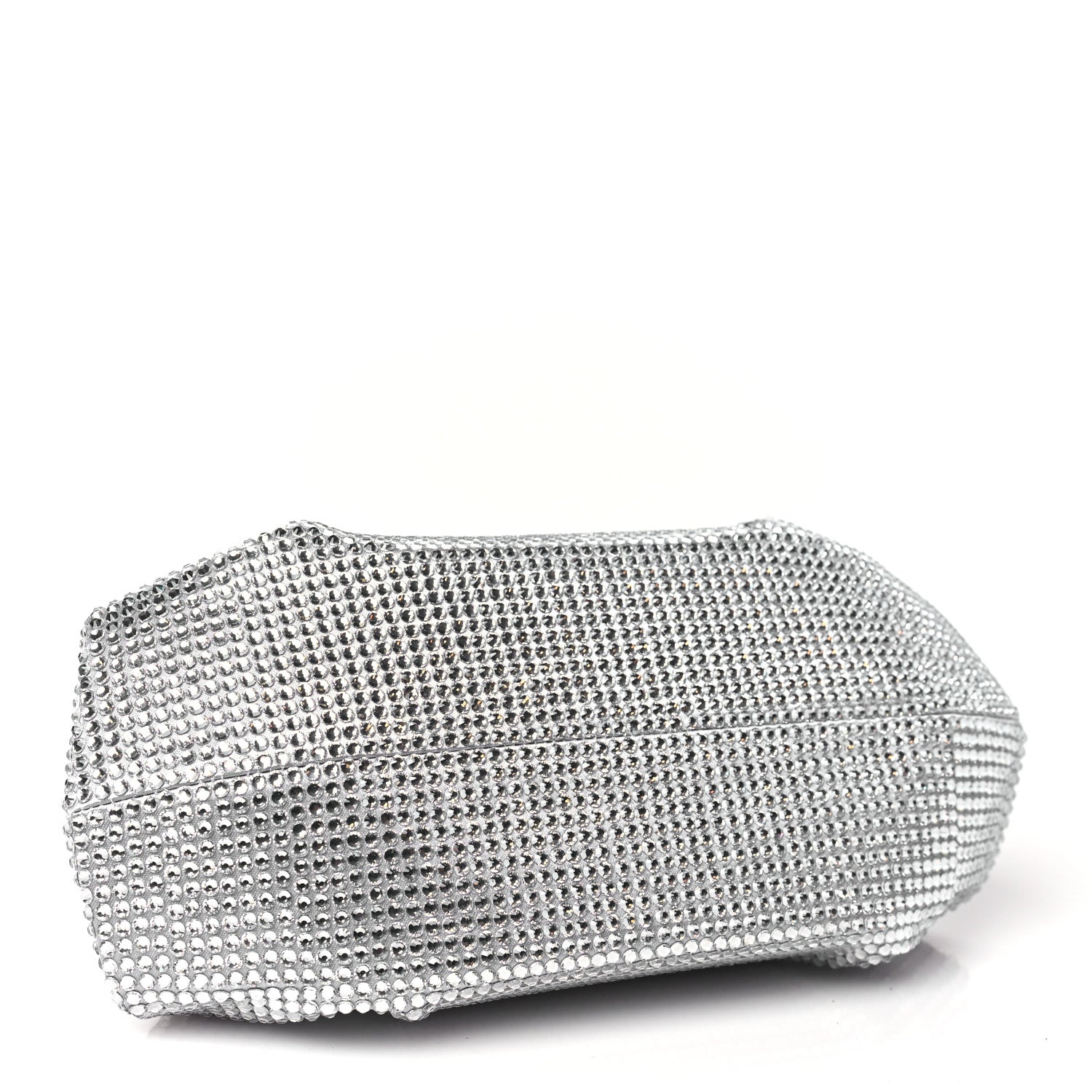 Judith Leiber Swarovski Crystal Satin Gemma Clutch Silver 4 of 8