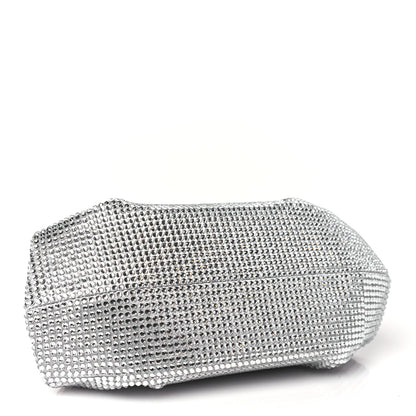 Judith Leiber Swarovski Crystal Satin Gemma Clutch Silver 4 of 8