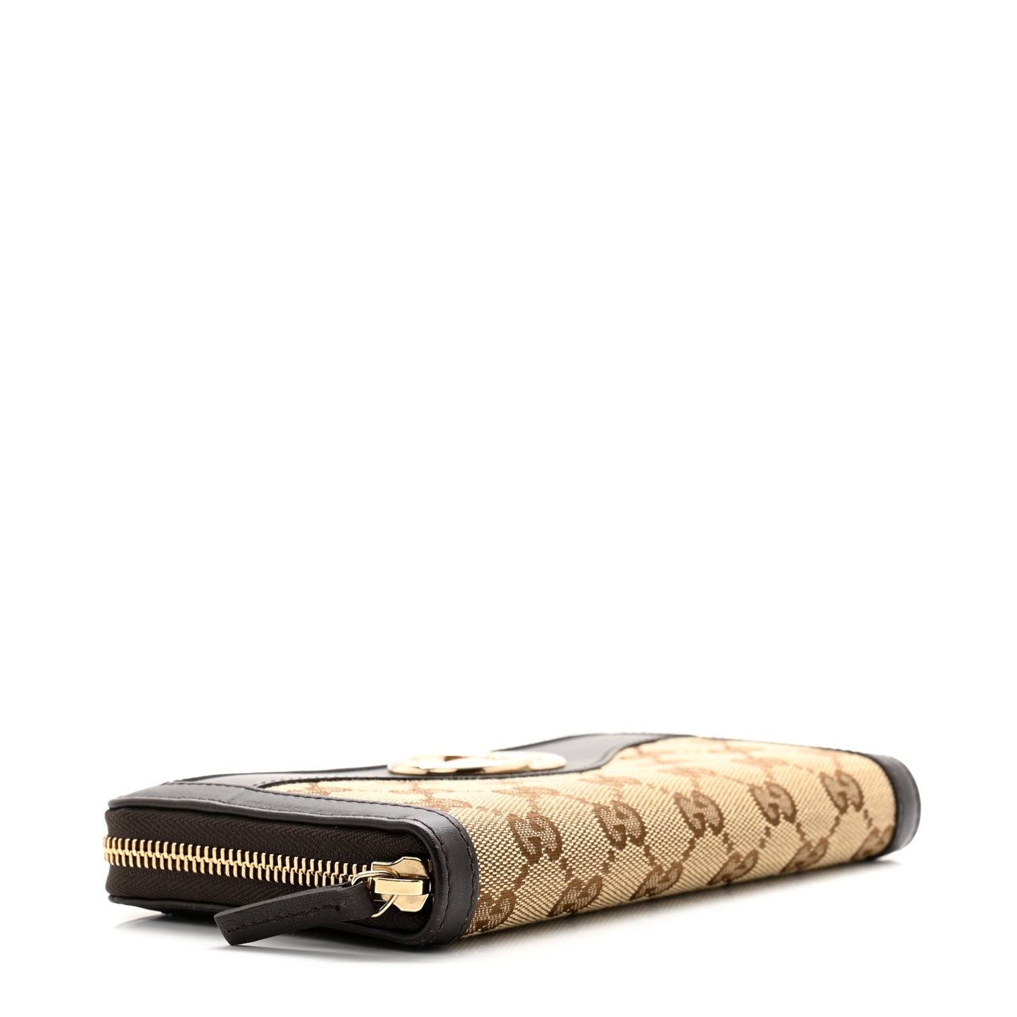 Monogram Margaux Calfskin Sukey Zip Around Wallet Beige Ebony Cocoa