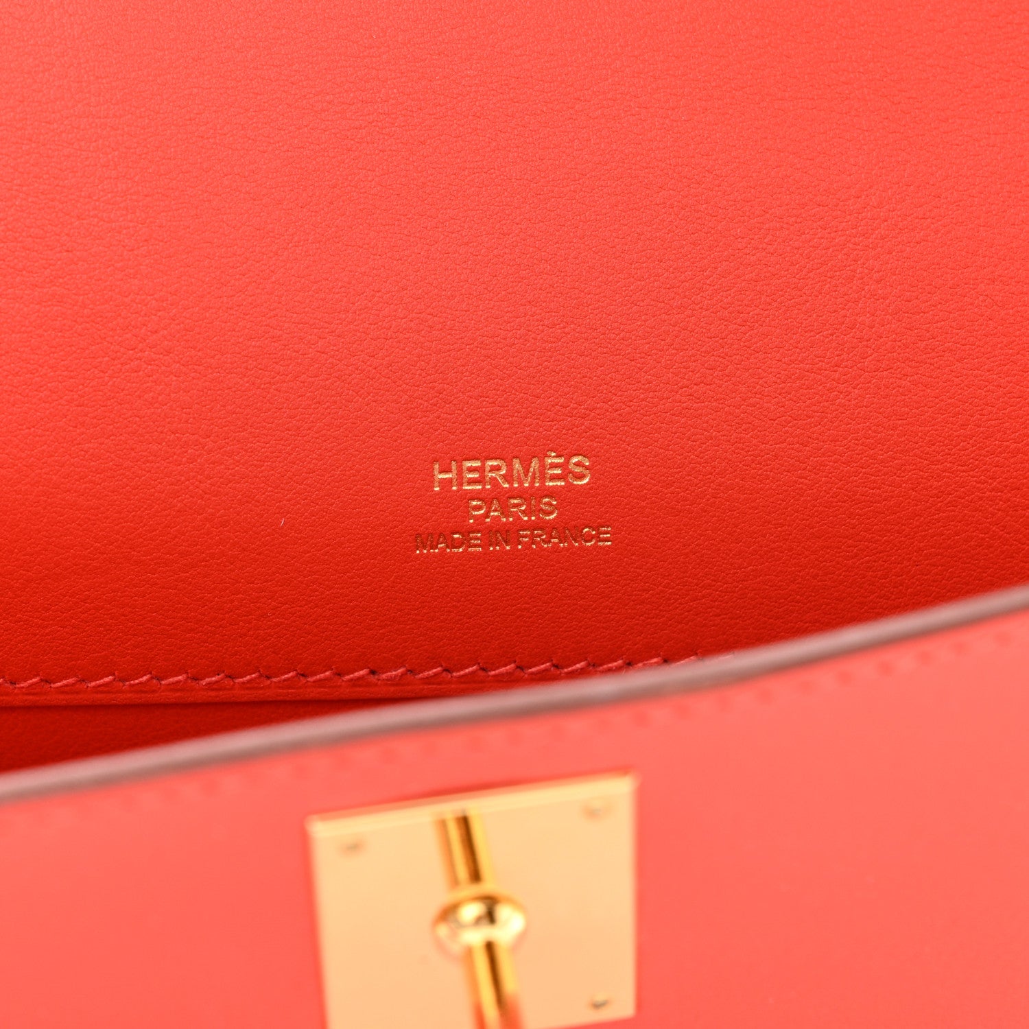 Hermes Swift Kelly Cut Clutch Pochette Capucine 5 of 6