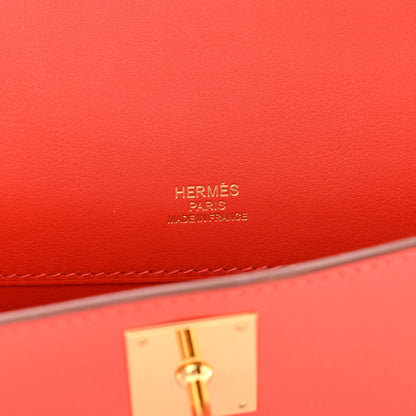 Hermes Swift Kelly Cut Clutch Pochette Capucine 5 of 6