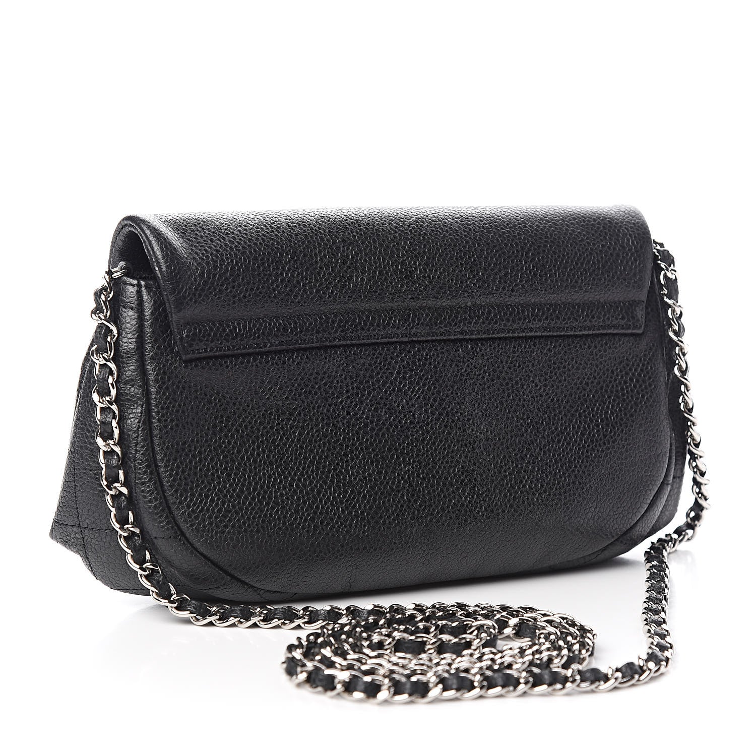 Chanel Caviar Half Moon Wallet On Chain WOC Black 3 of 12