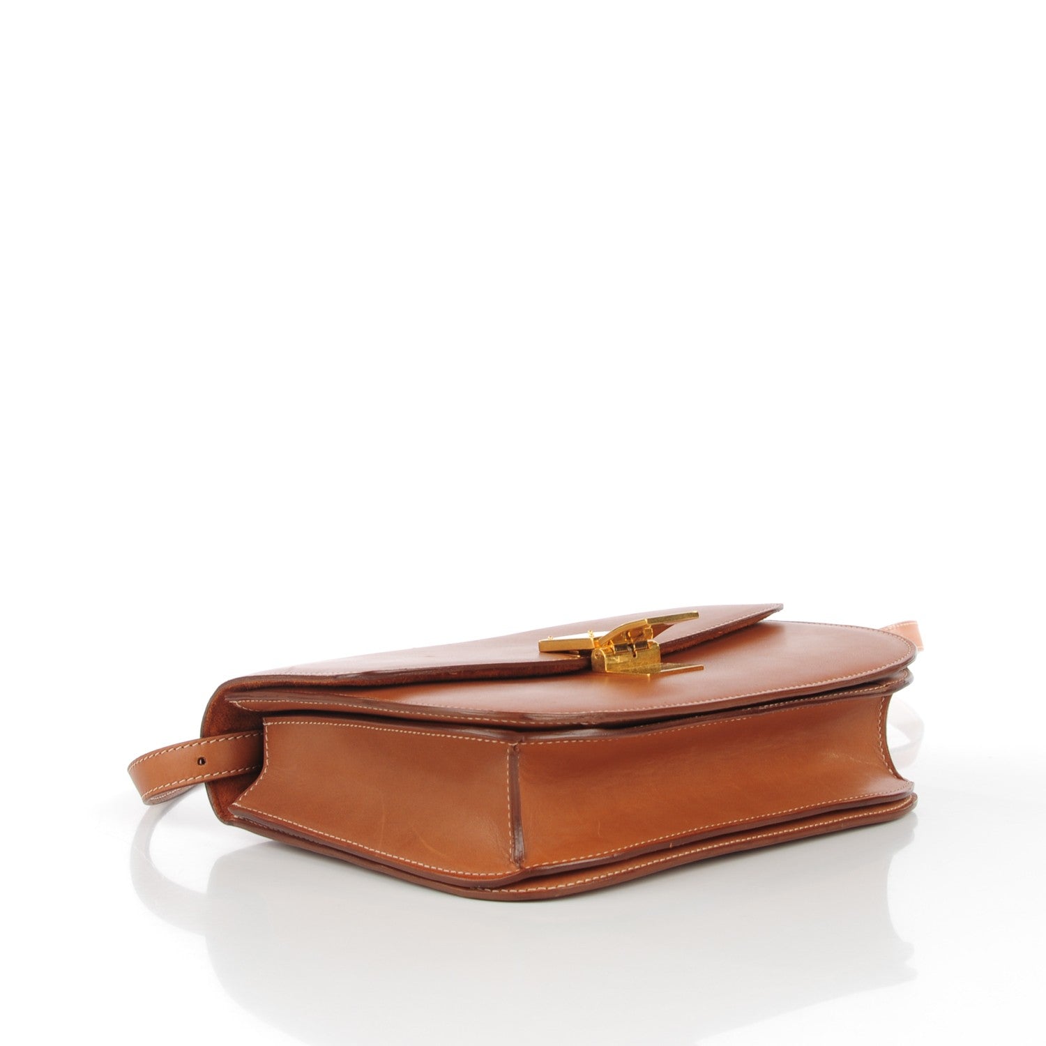 Celine Smooth Calfskin Medium Classic Box Flap Bag Camel 4 of 8