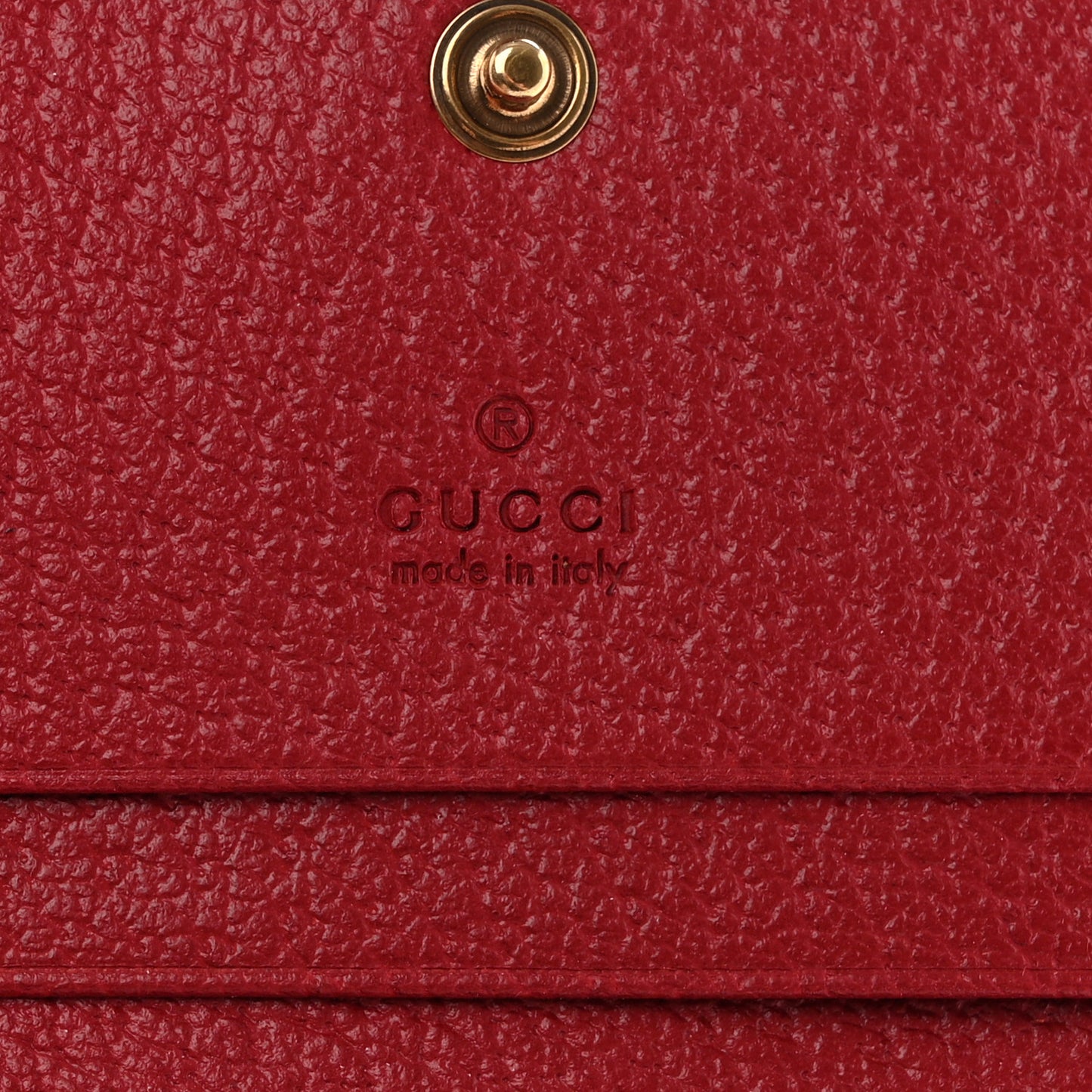 GG Supreme Monogram Queen Margaret Card Case Red