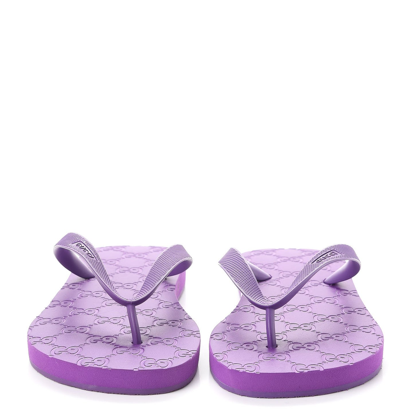 Rubber Guccissima Bedlam Thong Sandals 37 Purple