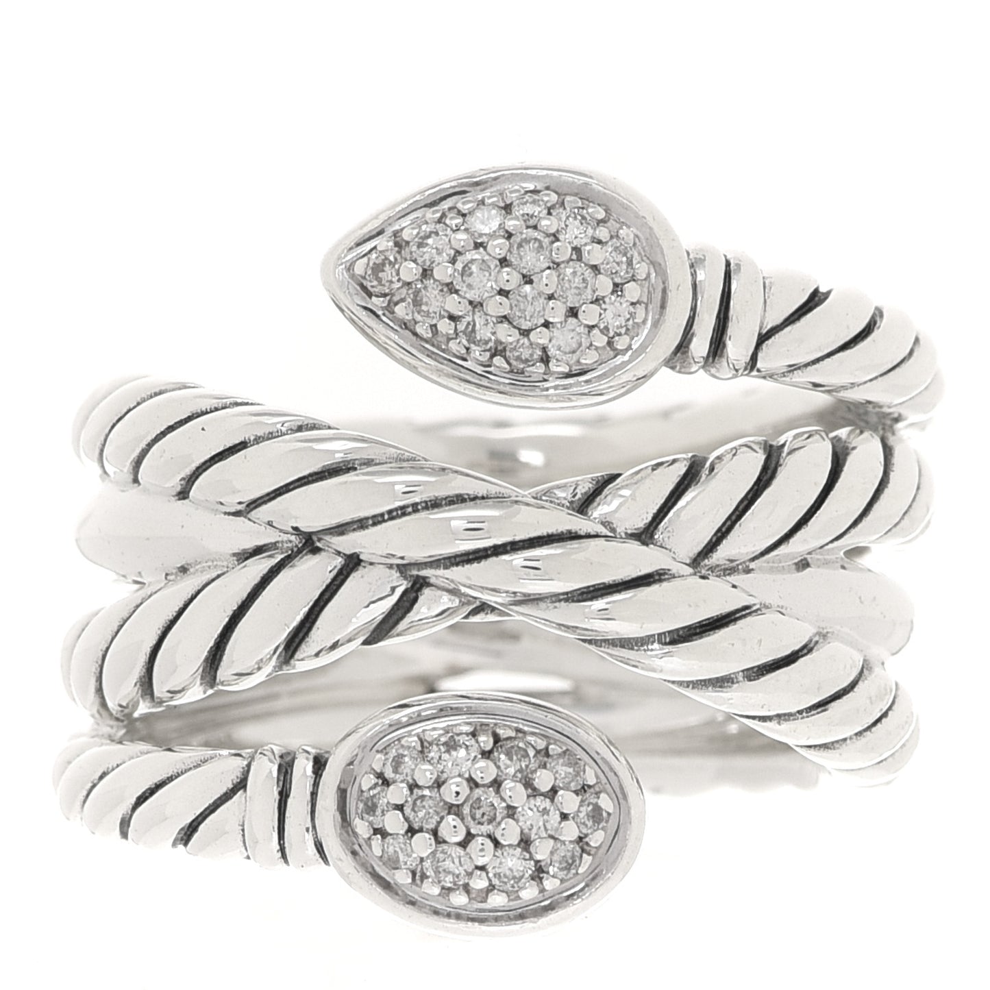 Sterling Silver Diamond Renaissance Ring 54 7