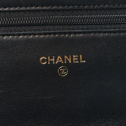 Chanel Lambskin Quilted Wallet On Chain WOC Black 6 of 13