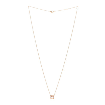 David Yurman 18K Rose Gold Diamond Morganite 7mm Petite Chatelaine Pendant Necklace 2 of 4