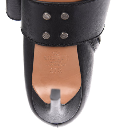 Valentino Garavani Calfskin Bow Ankle Boots 37.5 Black 6 of 8