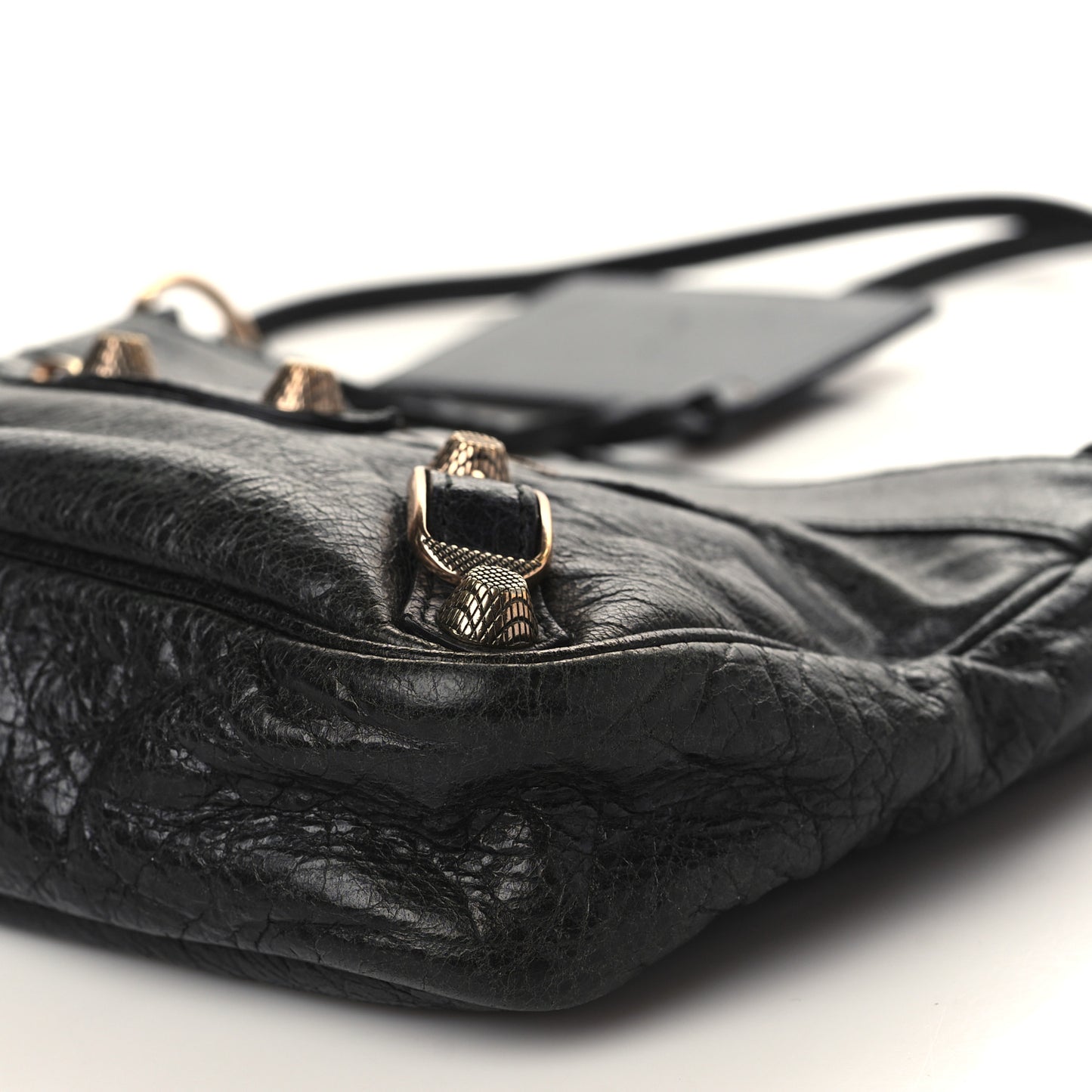 Agneau Giant 12 Rose Gold Hardware Hip Black