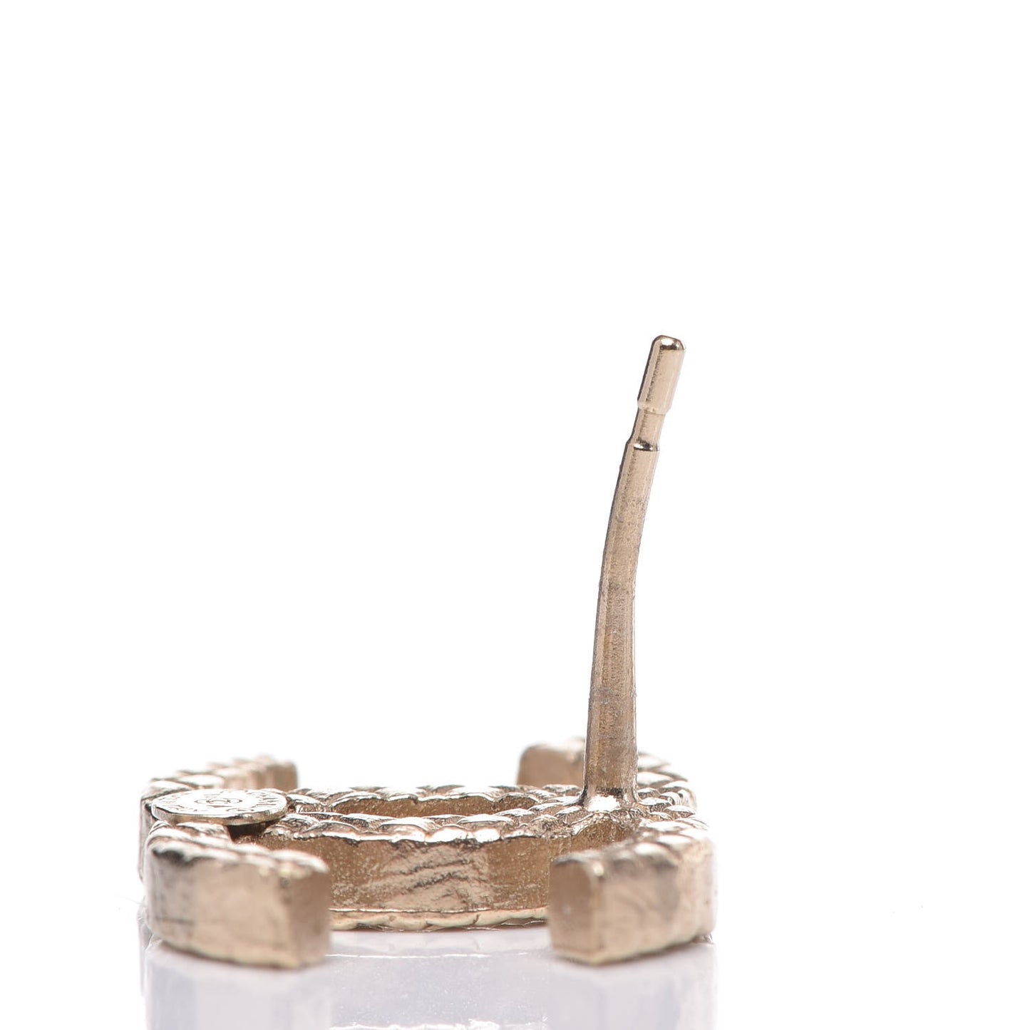 Quilted CC Earrings Gold