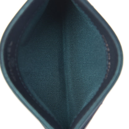 Chanel Metallic Lambskin Quilted Card Holder Turquoise 5 of 8