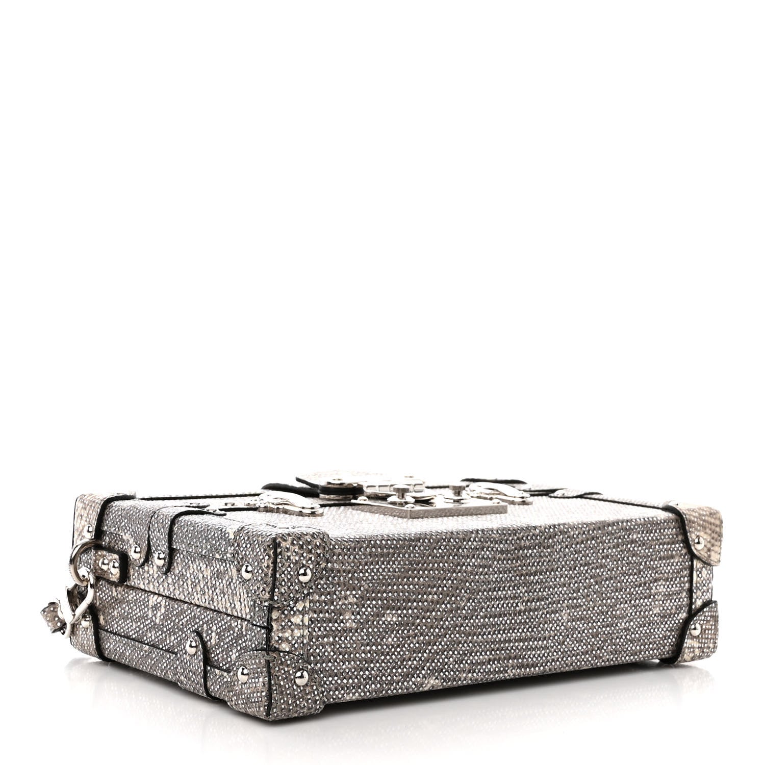 Louis Vuitton Lizard Petite Malle Silver 4 of 9