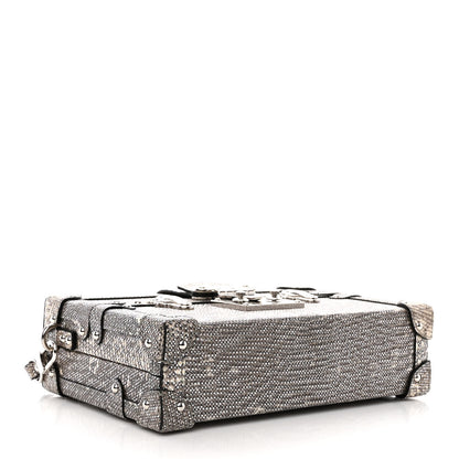 Louis Vuitton Lizard Petite Malle Silver 4 of 9