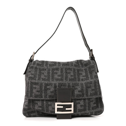 Fendi Wool Zucca Mama Baguette Grey 1 of 10