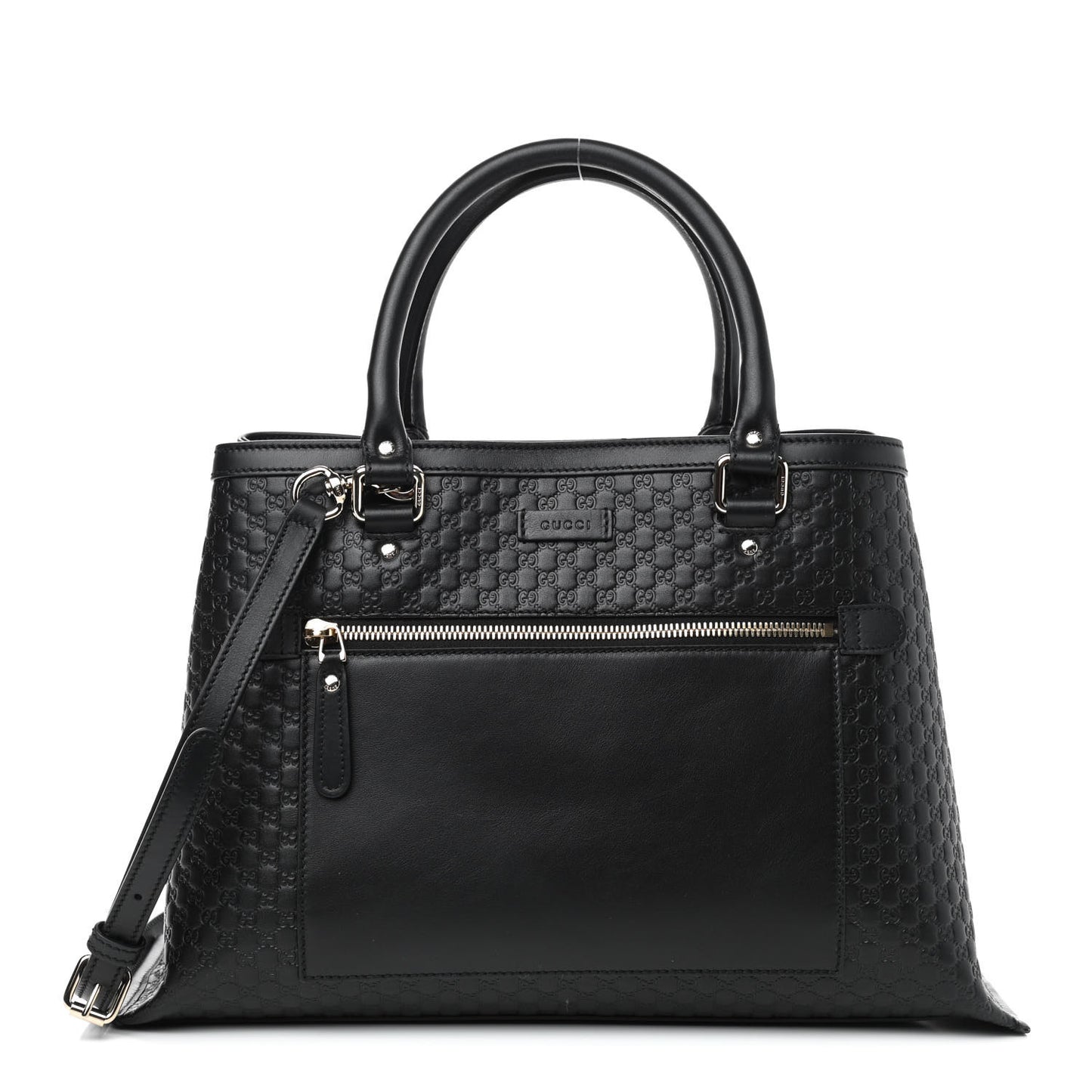 Soft Microguccissima Medium Tote Black