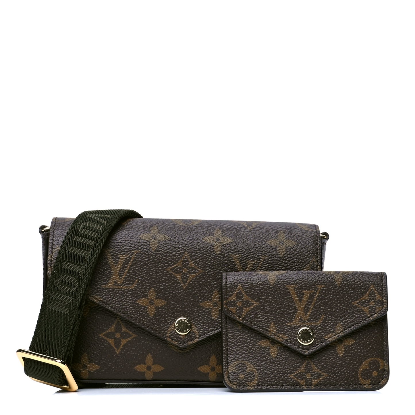 Monogram Felicie Strap & Go Kaki