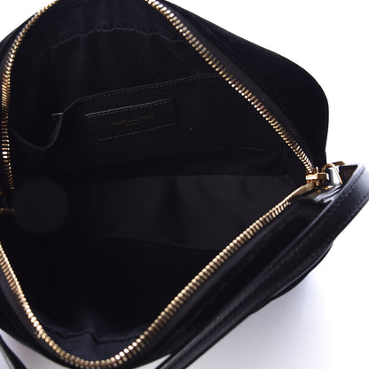 Saint Laurent Velvet Matelasse Monogram Lou Camera Bag Black 6 of 9
