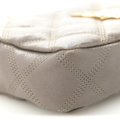 Saint Laurent Grained Lambskin Quilted Mini Becky Double Zip Bag Taupe 11 of 14