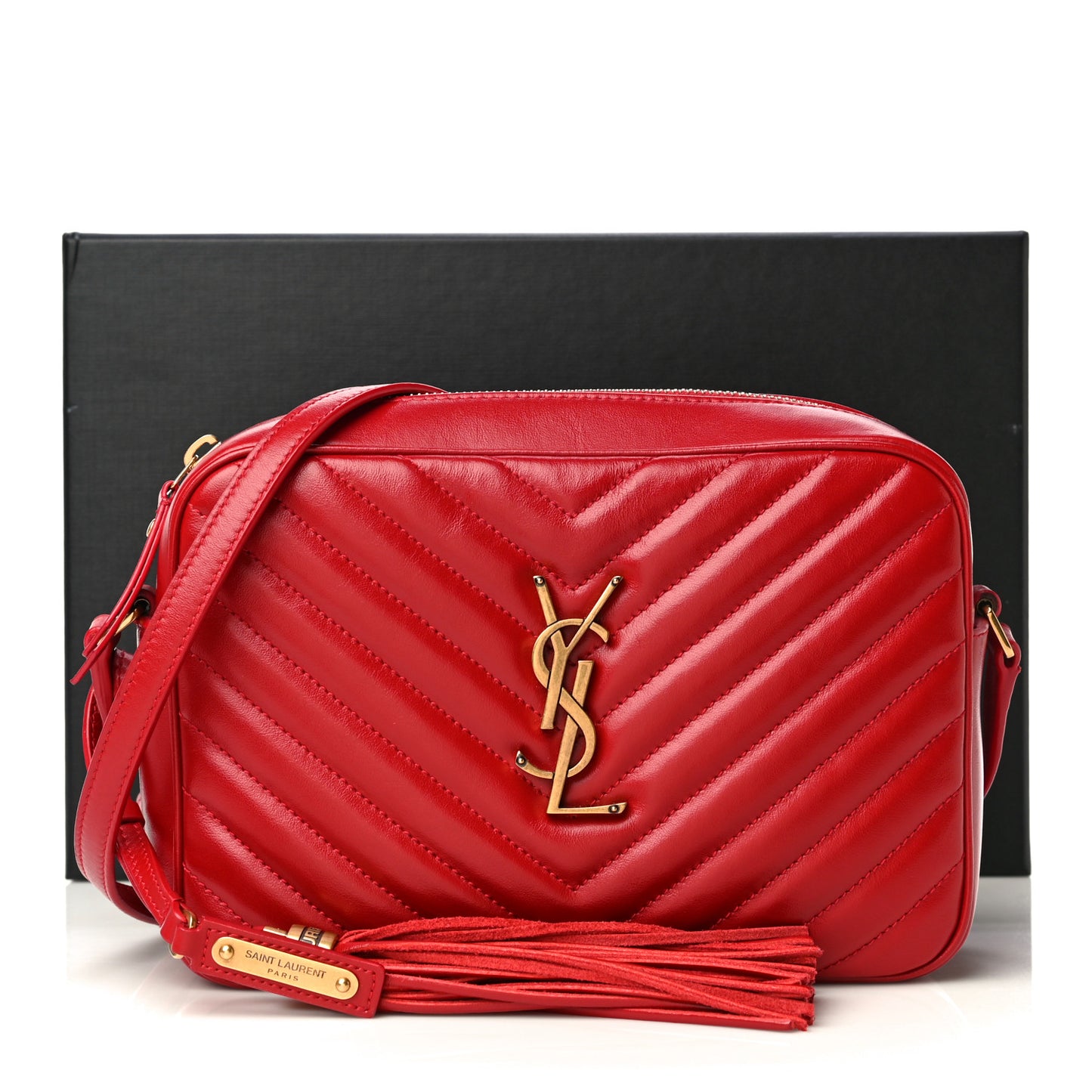 Calfskin Matelasse Monogram Lou Camera Bag Rouge Eros