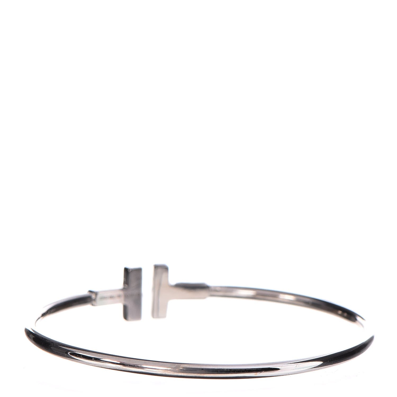 Tiffany 18K White Gold T Wire Bracelet 3 of 7