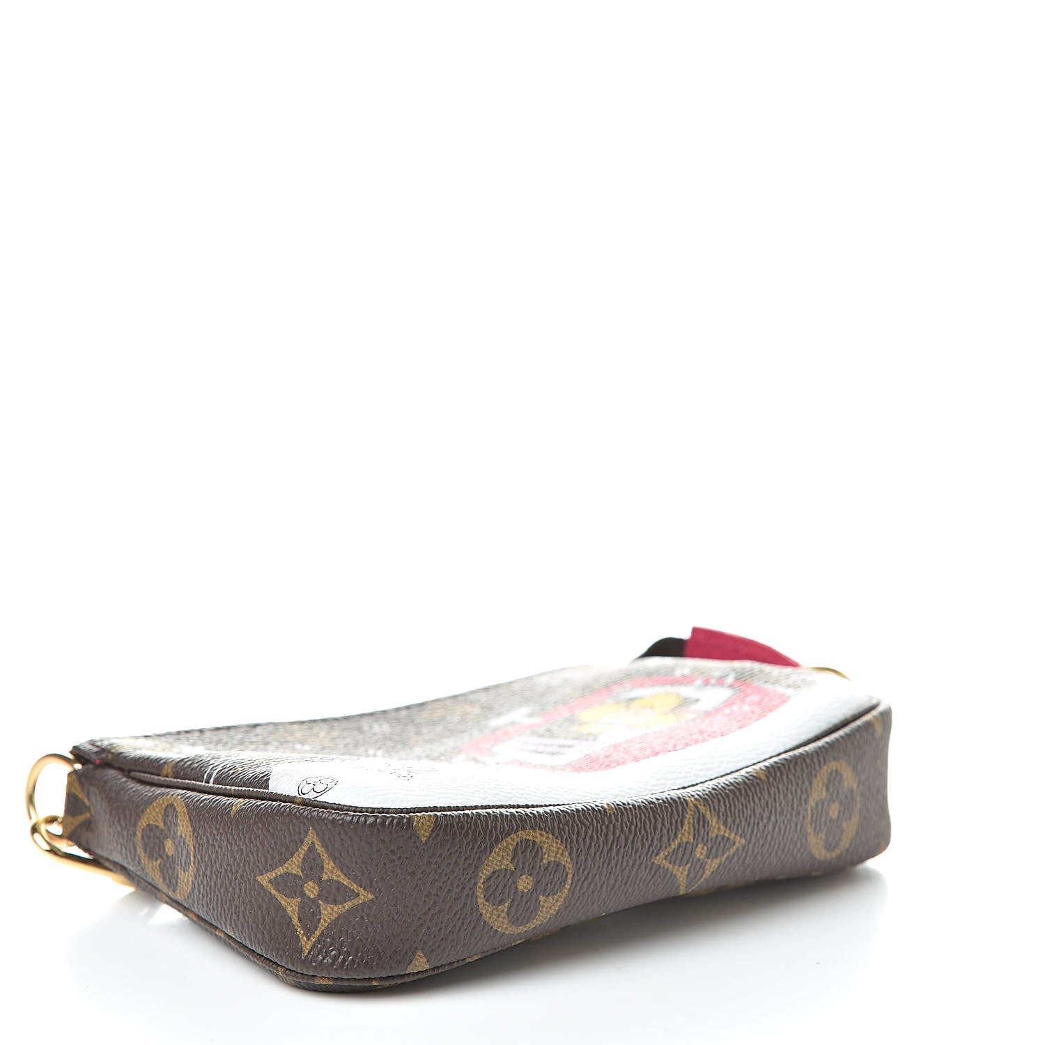 Louis Vuitton Monogram 2019 Christmas Animation Mini Courchevel Pochette Accessories Fuchsia 4 of 8