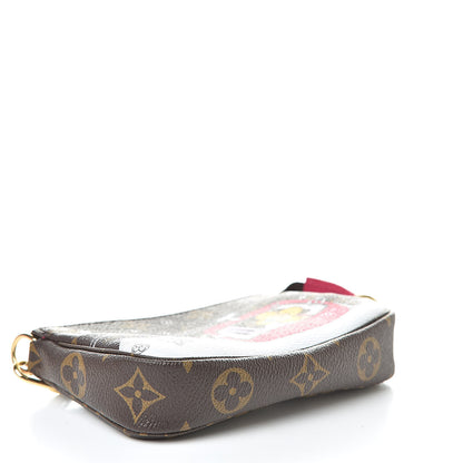 Louis Vuitton Monogram 2019 Christmas Animation Mini Courchevel Pochette Accessories Fuchsia 4 of 8