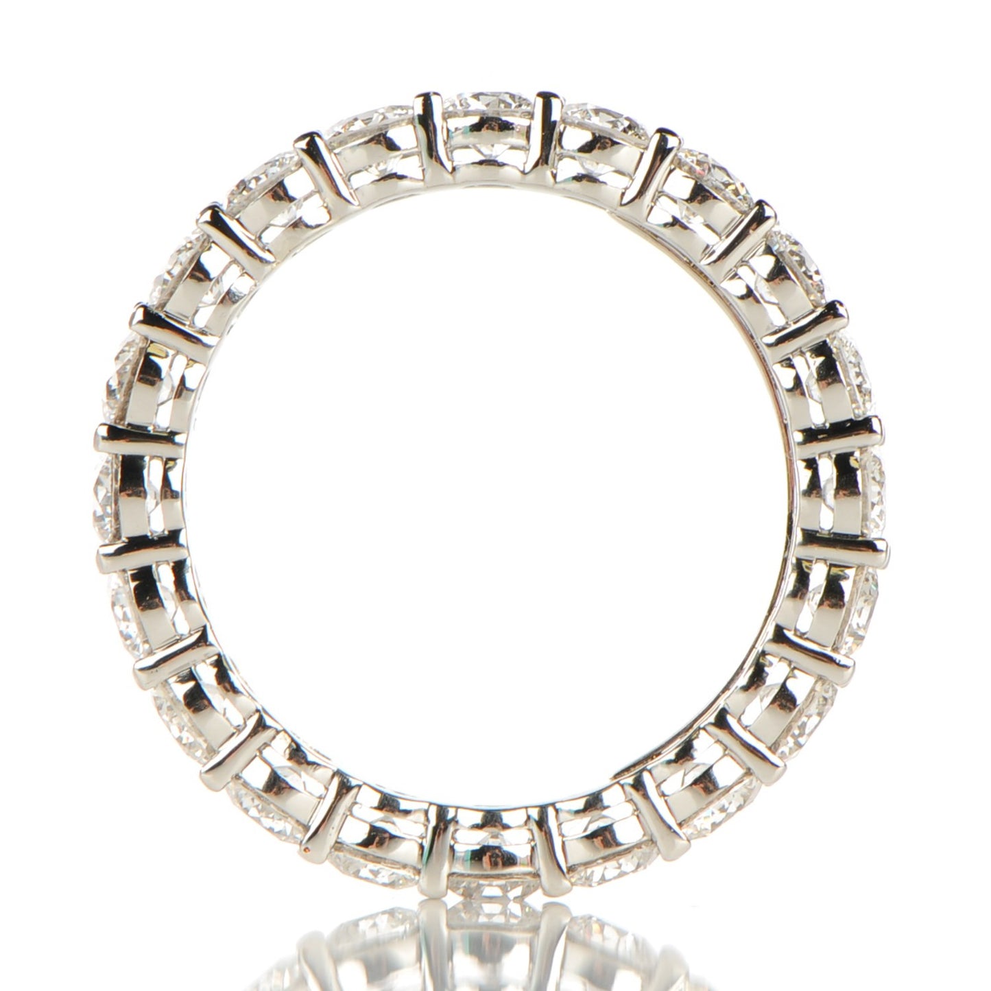 Platinum Diamond Shared Setting Band Ring 8.25