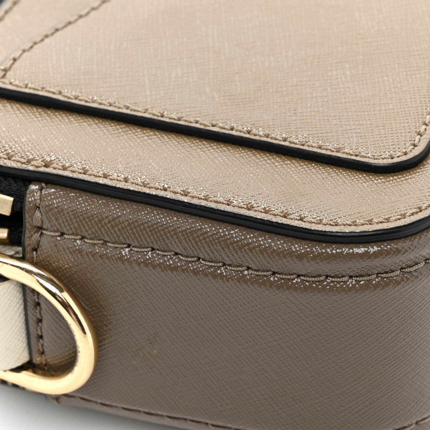 Saffiano Small Snapshot Camera Bag Sandcastle