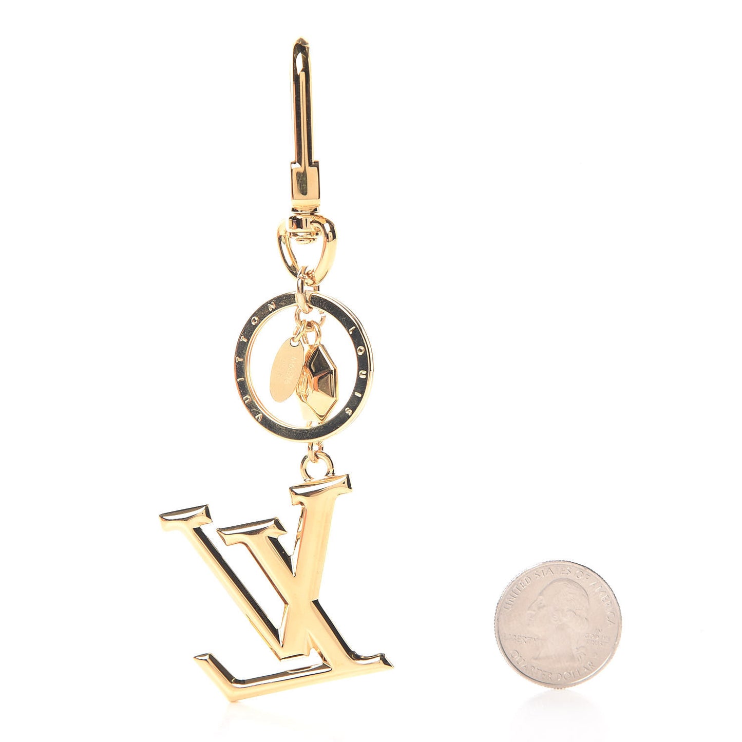 LV Facettes Bag Charm Key Holder Gold